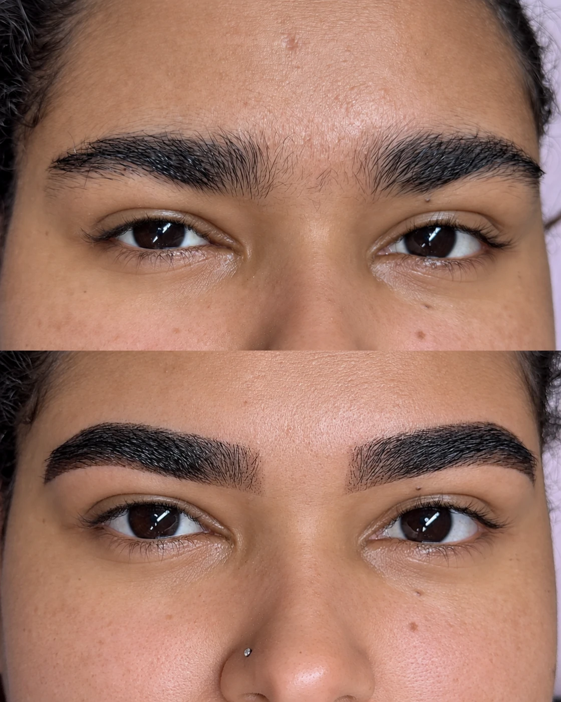 Resultado de design de sobrancelhas com henna